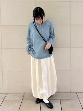 「低身長」｜「アイテム（バレエシューズ）」を使った、chihiroさん（レディース・153cm）の夏コーディネート