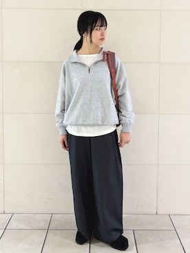 「アイテム（バックパック/リュック）」を使った、chihiroさん（レディース・153cm）の秋コーディネート