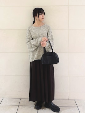 「トレンド秋素材コーデ」｜chihiroさん（レディース・153cm）の秋コーディネート