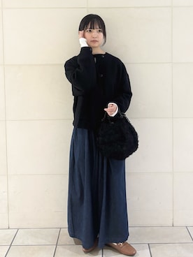「POMTATA（ポンタタ）のPOMTATA　OTIS envan tote S（ハンドバッグ）」を使った、chihiroさん（レディース・153cm）の秋コーディネート