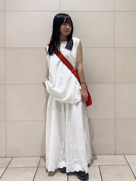 「ASICS（アシックス）のアイテム」を使った、堂領千尋さん（レディース・153cm）の夏コーディネート