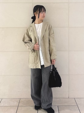 「POMTATA（ポンタタ）のPOMTATA　OTIS envan tote S（ハンドバッグ）」を使った、chihiroさん（レディース・153cm）の秋コーディネート