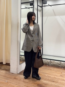 「かぐれ（カグレ）のアイテム（デニムパンツ）」を使った、chihiroさん（レディース・153cm）の秋コーディネート