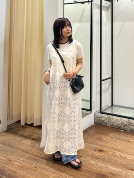 「アイテム（ワンピース）」を使った、chihiroさん（レディース・153cm）の夏コーディネート
