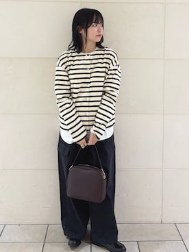 「アイテム（カーディガン/ボレロ、その他）」を使った、chihiroさん（レディース・153cm）の秋コーディネート