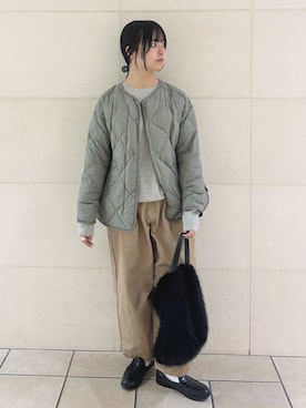 「RODE SKO（ロデスコ）のアイテム」を使った、chihiroさん（レディース・153cm）の秋コーディネート