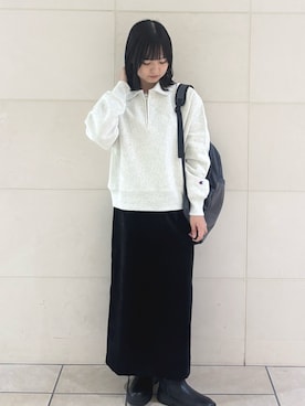 「アイテム（バックパック/リュック）」を使った、chihiroさん（レディース・153cm）の秋コーディネート