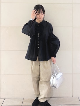 「秋」｜「アイテム（ブーツ）」を使った、chihiroさん（レディース・153cm）の秋コーディネート