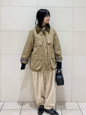 「HARUTA（ハルタ）の『別注』HARUTA×DOORS　キルトローファー（ローファー）」を使った、chihiroさん（レディース・153cm）の秋コーディネート