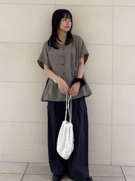 「アイテム（レインシューズ）」を使った、chihiroさん（レディース・153cm）の夏コーディネート