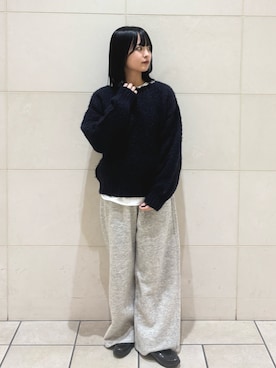 「アイテム（Tシャツ/カットソー）」を使った、chihiroさん（レディース・153cm）の秋コーディネート