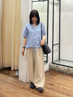 「MARCO BIANCHINI（マルコビアンチーニ）のアイテム」を使った、chihiroさん（レディース・153cm）の夏コーディネート