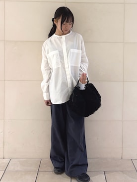 「POMTATA（ポンタタ）のPOMTATA　OTIS envan tote S（ハンドバッグ）」を使った、chihiroさん（レディース・153cm）の夏コーディネート