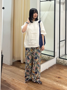 「URBAN RESEARCH DOORS（アーバンリサーチドアーズ）のグルカサンダル（サンダル、ブラック系）」を使った、chihiroさん（レディース・153cm）の春コーディネート