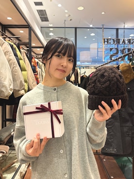 「おでかけコーデ」｜「アイテム（ニットキャップ/ビーニー）」を使った、chihiroさん（レディース・153cm）の冬コーディネート