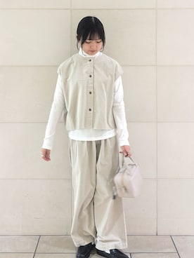 「アイテム（ベスト）」を使った、chihiroさん（レディース・153cm）の秋コーディネート