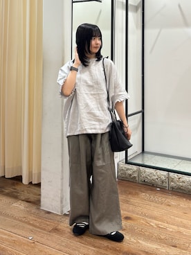 「PUMA（プーマ）の『別注』PUMA×DOORS　SPEEDCAT BALLET（スニーカー、ブラック系）」を使った、chihiroさん（レディース・153cm）の春コーディネート