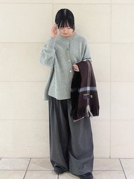 「FORK&SPOON（フォークアンドスプーン）のアイテム（その他パンツ）」を使った、chihiroさん（レディース・153cm）の冬コーディネート