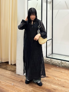 「URBAN RESEARCH DOORS（アーバンリサーチドアーズ）のリネンイージーパンツ（その他パンツ、グリーン系）」を使った、chihiroさん（レディース・153cm）の春コーディネート