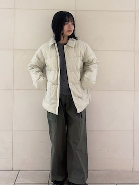 「かぐれ（カグレ）のユーティリティーイージーパンツ（その他パンツ）」を使った、chihiroさん（レディース・153cm）の秋コーディネート