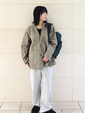 「アイテム（バックパック/リュック）」を使った、chihiroさん（レディース・153cm）の秋コーディネート