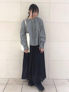 「RODE SKO（ロデスコ）のアイテム」を使った、chihiroさん（レディース・153cm）の夏コーディネート