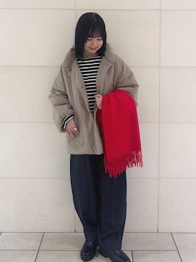 「アイテム（ブルゾン）」を使った、chihiroさん（レディース・153cm）の秋コーディネート