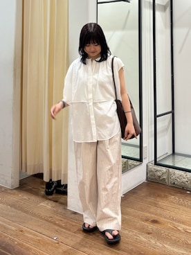 「MARCO BIANCHINI（マルコビアンチーニ）のアイテム」を使った、chihiroさん（レディース・153cm）の夏コーディネート