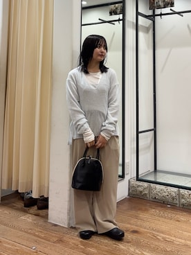 「REMME（レメ）の『別注』REMME×DOORS　CLOG SHOES（その他シューズ、ブラック系）」を使った、chihiroさん（レディース・153cm）の秋コーディネート