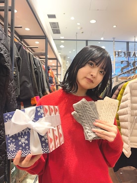 「アイテム（手袋）」を使った、chihiroさん（レディース・153cm）の冬コーディネート