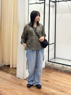 「かぐれ（カグレ）のアイテム（デニムパンツ）」を使った、chihiroさん（レディース・153cm）の秋コーディネート
