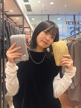 「アイテム（その他トップス）」を使った、chihiroさん（レディース・153cm）の冬コーディネート