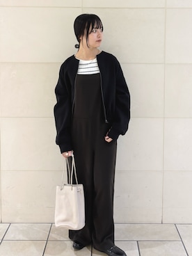 「アイテム（オールインワン・サロペット）」を使った、chihiroさん（レディース・153cm）の秋コーディネート