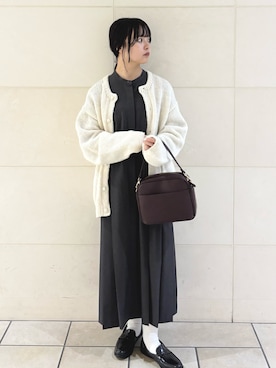「URBAN RESEARCH DOORS(アーバンリサーチドアーズ)のアイテム(ワンピース)」を使った、chihiroさん(レディース・153cm)の秋コーディネート