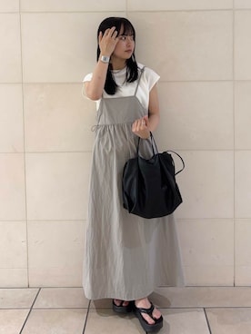「新作」｜「アイテム（ワンピース）」を使った、chihiroさん（レディース・153cm）の夏コーディネート