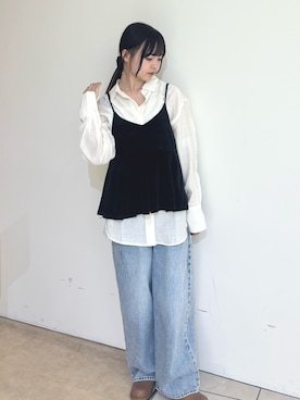 「KBF（ケイビーエフ）のアイテム（キャミソール）」を使った、chihiroさん（レディース・153cm）の秋コーディネート