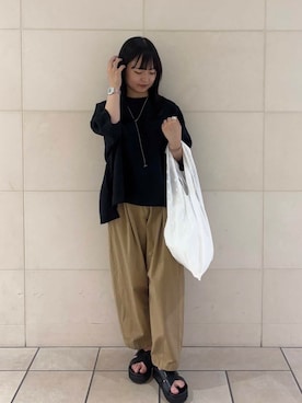 「新作」｜「アイテム（アクセサリー）」を使った、chihiroさん（レディース・153cm）の夏コーディネート