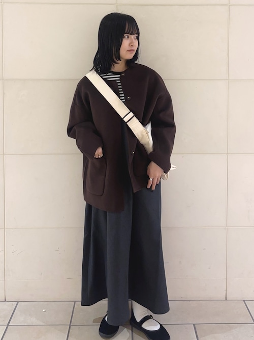 セール】ウールリバーノーカーラミドルコート（その他アウター