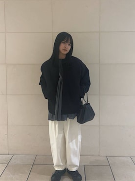 「春のジャケットスタイル」｜「アイテム（ダウンジャケット/コート）」を使った、chihiroさん（レディース・153cm）の冬コーディネート