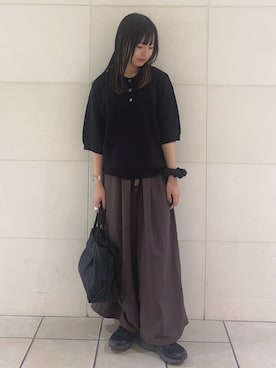 「アイテム（ポロシャツ）」を使った、chihiroさん（レディース・153cm）の夏コーディネート