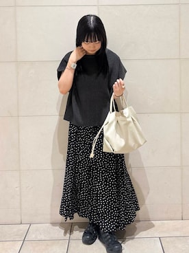「リネン素材」｜chihiroさん（レディース・153cm）の夏コーディネート