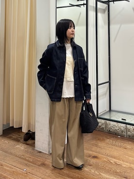 「かぐれ（カグレ）のアイテム（Tシャツ/カットソー）」を使った、chihiroさん（レディース・153cm）の秋コーディネート