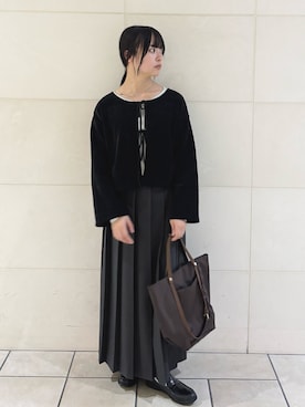 「アイテム（レインシューズ）」を使った、chihiroさん（レディース・153cm）の秋コーディネート