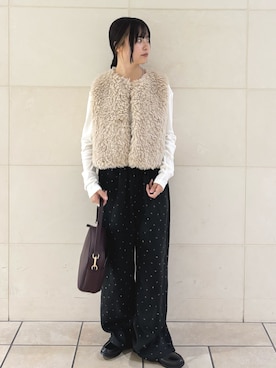 「アイテム（レインシューズ）」を使った、chihiroさん（レディース・153cm）の秋コーディネート