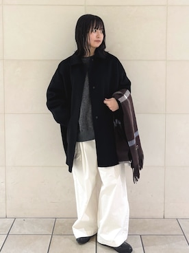 「アイテム（その他トップス）」を使った、chihiroさん（レディース・153cm）の秋コーディネート