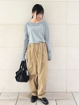 「アイテム（レインシューズ）」を使った、chihiroさん（レディース・153cm）の秋コーディネート