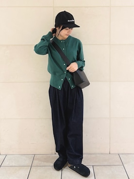 「アイテム（サンダル）」を使った、chihiroさん（レディース・153cm）の秋コーディネート
