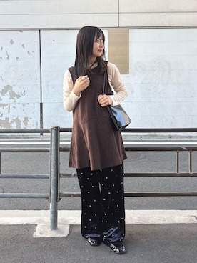 「st2508」｜「アイテム（ローファー）」を使った、chihiroさん（レディース・153cm）の秋コーディネート