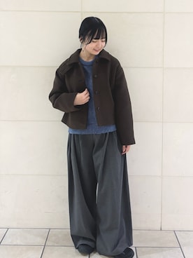 「doors」｜「アイテム（その他アウター）」を使った、chihiroさん（レディース・153cm）の冬コーディネート