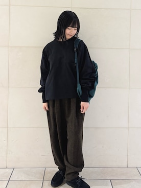 「アイテム（バックパック/リュック）」を使った、chihiroさん（レディース・153cm）の秋コーディネート
